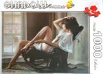 پازل 1000 تیکه خارجی مارک شادو طرح  دختر و صندلی  the rocking chair